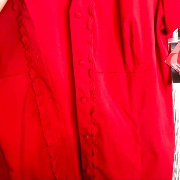 *Bundle 4/$20* Style & Co. Red Buttoned-down Short Sleeved Top Plus Size 16 - Picture 2 of 6
